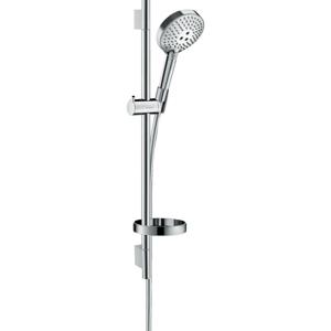 Hansgrohe Raindance Select S Unica`s Puro glijstangset met Raind. Select S 120 3jet PowderRain handdouche 65cm met Isiflex`B doucheslang 160cm en zeepschaal chroom 27654000