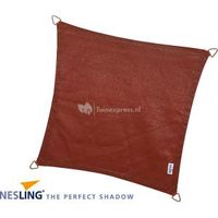 Coolfit schaduwdoek vierkant terracotta - 5.0 x 5.0 meter