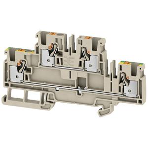 Weidmüller 2539980000 Doorgangsklem 2-etages 6.10 mm Push-In-klem Beige 50 stuk(s)