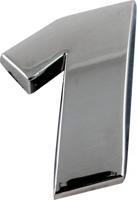 Sumex plakcijfer 1 chroom 25 x 15 mm per stuk