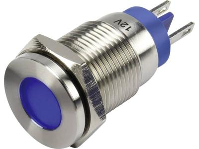 TRU COMPONENTS GQ16F-D/J/B/12V/N LED-signaallamp Blauw 12 V/DC