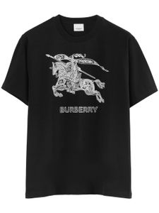 Burberry t-shirt en coton à logo imprimé - Noir