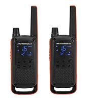 Motorola Talkabout T82 PMR radio (tot 10 km bereik, IPx2 spatwaterdicht, 500 mW, VOX), Zwart