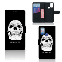 Telefoonhoesje met Naam Alcatel 1S (2021) Skull Eyes - thumbnail