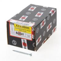 Kelfort Spaanplaatschroef platverzonken kop verzinkt pozidriv voldraad 4.5 x 60mm