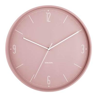 Karlsson Numbers & Lines Iron Wandklok - Roze