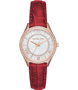 Horlogeband Michael Kors MK2691 Leder Rood 16mm