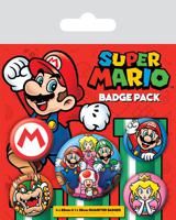 Super Mario Pin-Back Buttons 5-Pack - thumbnail