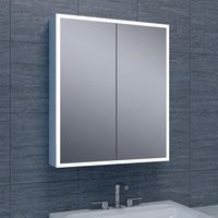 Spiegelkast Wiesbaden Quatro met Rand Verlichting 60x70x13 Aluminium