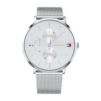 Tommy Hilfiger Jenna dameshorloge met meerdere wijzerplaat, met mesh roestvrij stalen armband