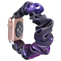 Scrunchie Apple Watch Series Ultra 2/Ultra/9/8/SE (2022)/7/SE/6/5/4/3/2/1 Bandje - 49mm/45mm/44mm/42mm - Diep Paars - thumbnail