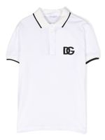 Dolce & Gabbana Kids polo à logo brodé - Blanc