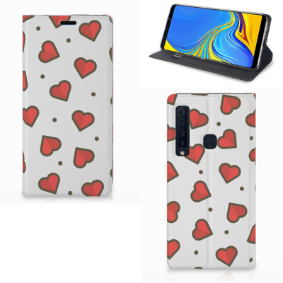 Samsung Galaxy A9 (2018) Hoesje met Magneet Hearts