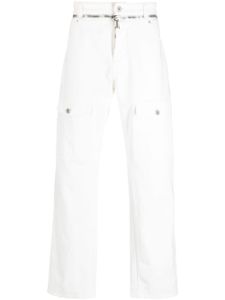 Balmain zip-detail straight-leg jeans - Blanc