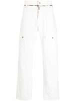 Balmain zip-detail straight-leg jeans - Blanc