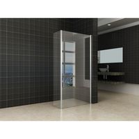 BWS Inloopdouche Huron met Zijwand 30 cm 100x200 cm 8 mm NANO Coating