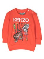 Kenzo Kids sweat en coton à logo imprimé - Rouge