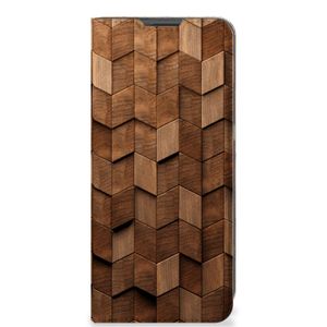 Book Wallet Case voor OnePlus 10 Pro Wooden Cubes