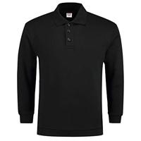 Tricorp 301005 Casual polokraag en tailleband sweatshirt, 60% gekamd katoen/40% polyester, 280 g/m², zwart, maat XXL
