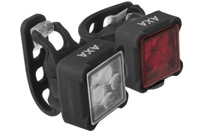 Axa - Niteline 44 Fietslamp Koplamp + Achterlicht Set Inclusief Batterij