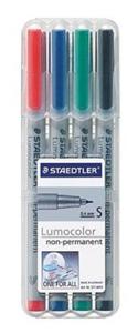 Staedtler 311 WP4 markeerstift 4 stuk(s) Zwart, Blauw, Groen, Rood