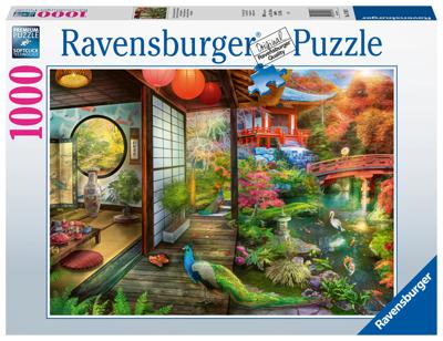Ravensburger puzzel 1000 stukjes theehuis in Japanse tuin Ravensburger puzzel 1000 stukjes theehuis in Japanse tuin