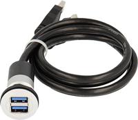 Schlegel 2 x USB 3.0 Socket A - 2 x USB 3.0 Mannelijke A RRJ_2USB3_150CM Inhoud: 1st.