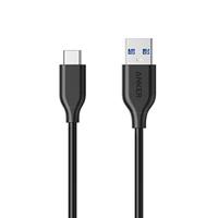 Anker Powerline 90 cm USB-C naar USB 3.0-kabel, USB-C met 56k ohm pull-up weerstand voor USB type C-apparaten Galaxy S8, S8+, S9, S10, MacBook, Sony XZ, LG V20 G5 G6, HTC 10, Xiaomi 5 enz, zwart