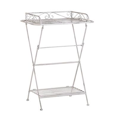 Beliani ANCUD - Bijzettafel-Wit-IJzer Beliani ANCUD - Bijzettafel-Wit-IJzer