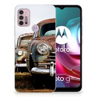 Motorola Moto G30 | G10 Siliconen Hoesje met foto Vintage Auto - thumbnail