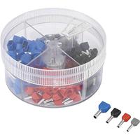 TRU Components 739884 Twin adereindhulzen assortiment 0,50 mm² 2,50 mm² grijs, rood, zwart, blauw