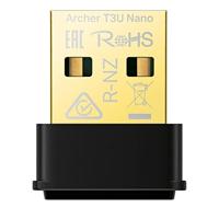 TP-Link Archer T3U Nano USB-netwerkkaartadapter, draadloze dual-band wifi AC1300 Mbps, nanoformaat, USB 2.0, MU-MIMO, Windows-ondersteuning, Mac OS X