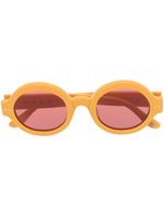 Marni Eyewear lunettes de soleil à monture ronde - Orange - thumbnail