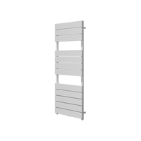 Vipera Teide enkele handdoekradiator 50 x 142 cm zowel elektrisch als cv mogelijk mat wit zij- en middenaansluiting 821W