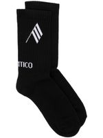 The Attico chaussettes à logo en intarsia - Noir - thumbnail