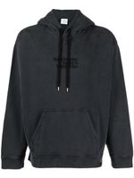 Courrèges hoodie en coton à patch logo - Gris