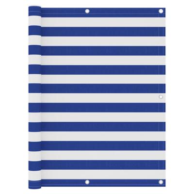 vidaXL Balkonscherm 120x600 cm oxford stof wit en blauw