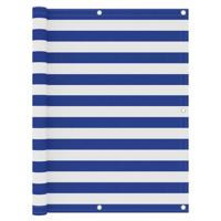 vidaXL Balkonscherm 120x600 cm oxford stof wit en blauw