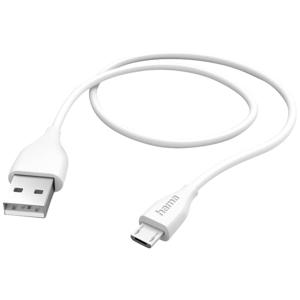 Hama USB-laadkabel USB 2.0 USB-A stekker, USB-micro-B stekker 1.50 m Wit 00201587