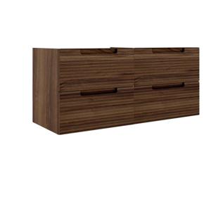 Adema Prime Balance Wastafelonderkast - 120x55x44.9cm - 4 lades - Geintegreerde greep - MDF - Noten SW1027164x2