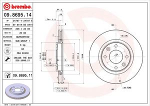 Remschijf BREMBO, Remschijftype: Binnen geventileerd, u.a. für Citroën, Peugeot, DS, Opel