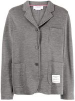 Thom Browne blazer en laine à simple boutonnage - Gris