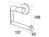 Tiger Boston toiletrolhouder 10,8 x 13,7 x 6,3 cm, gepolijst rvs - thumbnail