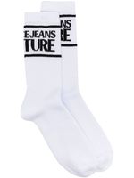 Versace Jeans Couture chaussettes à logo imprimé - Blanc - thumbnail