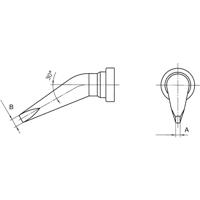 Weller LT-A LX Soldeerpunt Beitelvorm, gebogen Grootte soldeerpunt 1.6 mm Inhoud: 1 stuk(s) - thumbnail