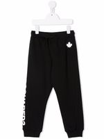 DSQUARED2 KIDS pantalon de jogging en jersey à imprimé feuille d'érable - Noir