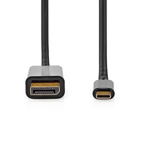 USB-C© Adapter | USB 3.2 Gen 1 | USB-C© Male | DisplayPort Male | 4K@60Hz | 2.00 m | Rond | Verg