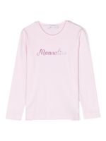 Monnalisa t-shirt à logo imprimé - Rose