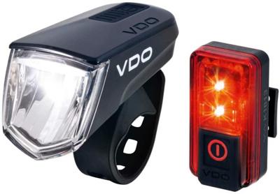 VDO verlichtingsset Eco light M60 FL Red RL 60 LED USB zwart