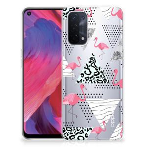 OPPO A93 5G TPU Hoesje Flamingo Triangle